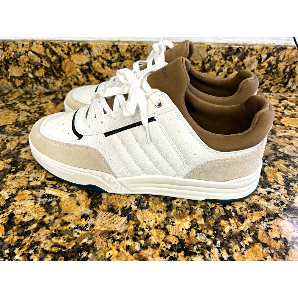 ALDO Mauro Men's Dress Sneakers - White / Beige / Green - Size 13